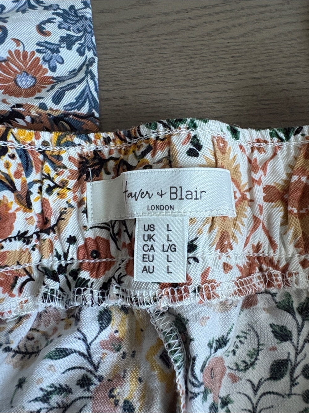 Patterned Floral & Geometric Pants- Multicolor - Picture 5 of 7